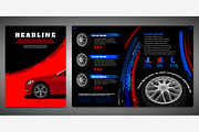 Vector automotive brochure template