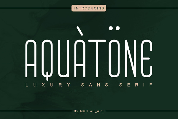 Aquatone | Luxury Sans