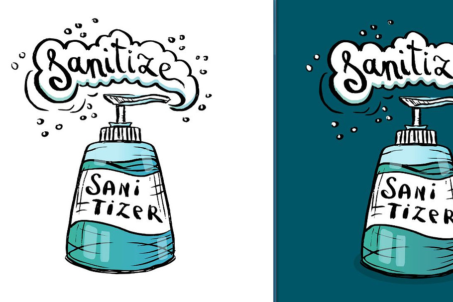 Sanitizer coronavirus protect in Illustrations - product preview 8