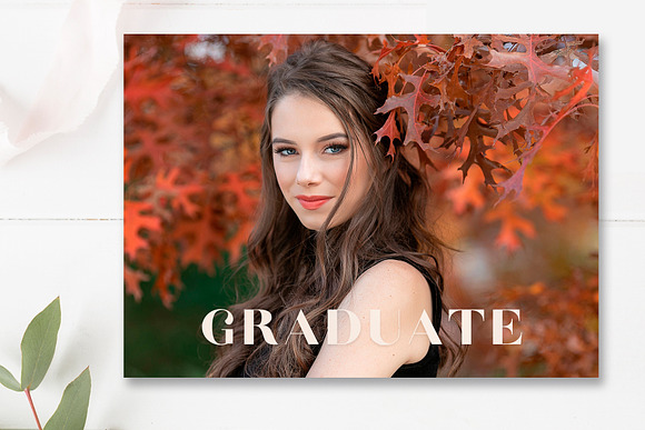 Gold Foil Grad Announcement PSD in Card Templates - product preview 2