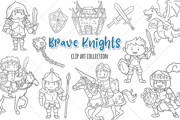 Brave Knights Digital Stamps