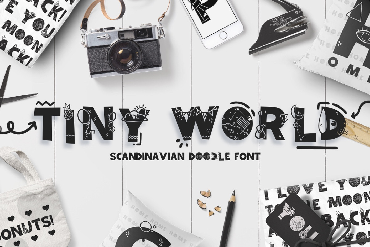 Tiny World! Scandinavian Doodle Font in Display Fonts - product preview 8