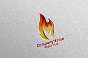 3D Fire Flame Element Logo Design 5