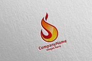 3D Fire Flame Element Logo Design 6