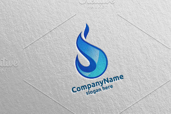 3D Fire Flame Element Logo Design 6 in Logo Templates - product preview 2