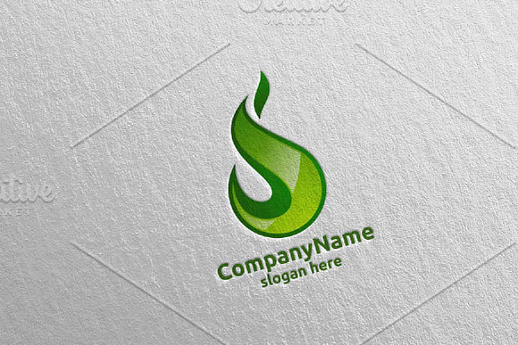 3D Fire Flame Element Logo Design 6 in Logo Templates - product preview 3