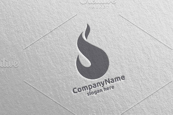3D Fire Flame Element Logo Design 6 in Logo Templates - product preview 4