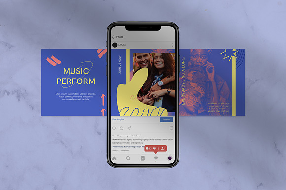 Music Fest Puzzle Instagram Feed in Instagram Templates - product preview 3