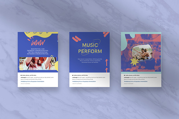 Music Fest Puzzle Instagram Feed in Instagram Templates - product preview 6