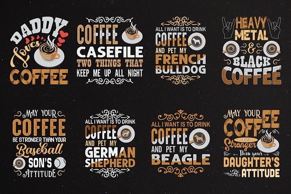 Coffee Quotes SVG Cricut Vol 7 in Illustrations - product preview 2