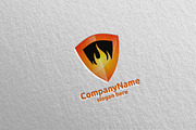 3D Fire Flame Element Logo Design 8