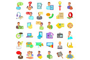 Business support icons set