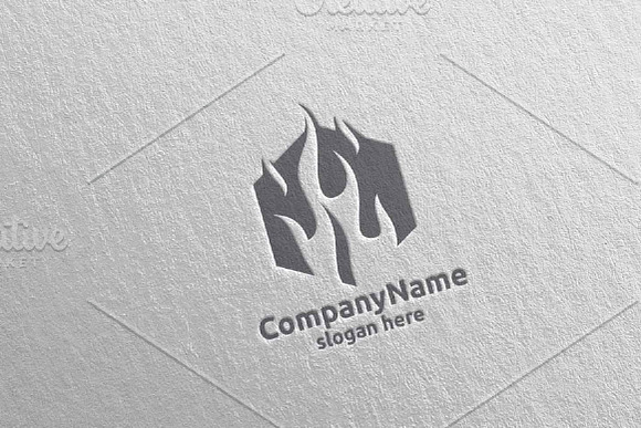 3D Fire Flame Element Logo Design 9 in Logo Templates - product preview 4
