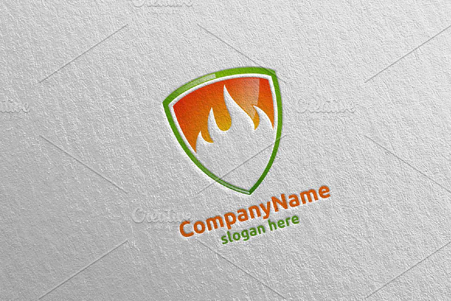 3D Fire Flame Element Logo Design 10