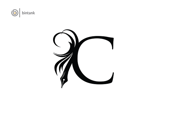 Letter C Pen Logo
