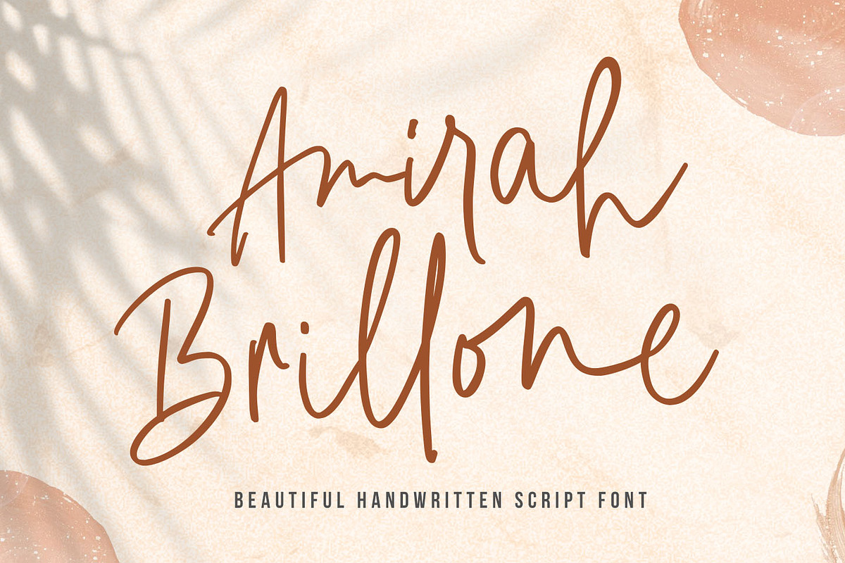 Amirah Brillone in Script Fonts - product preview 8