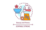 Beauty and fitness concept icon
