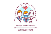 Doctors, healthcare concept icon