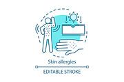 Skin allergies concept icon
