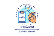 Healthy heart, healthcare icon
