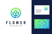 Flower logo and business card