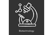 Biotechnology chalk icon