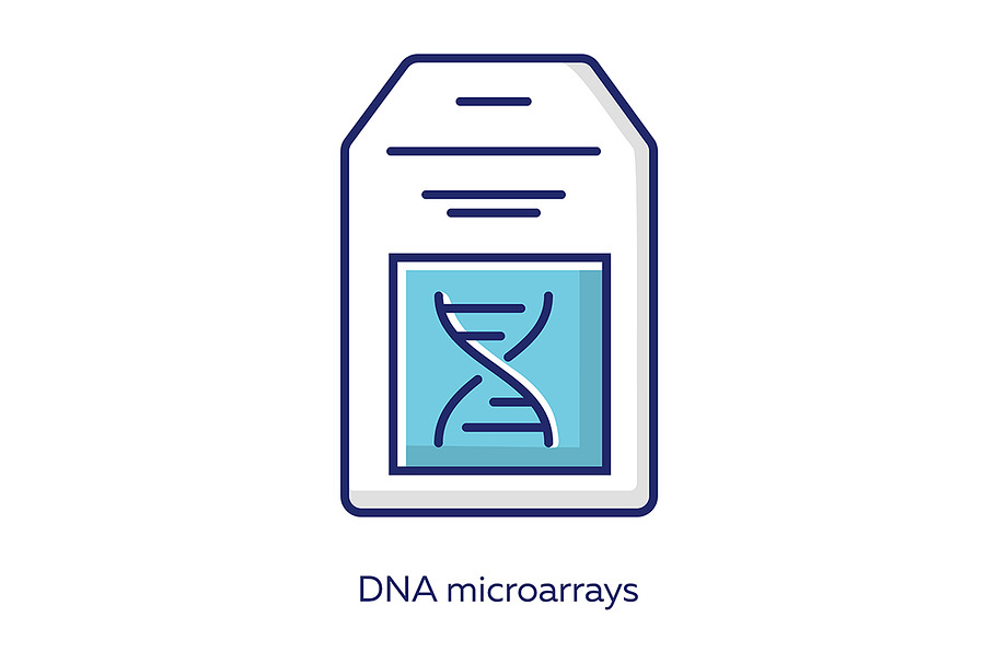 DNA microarray blue color icon in Icons - product preview 8