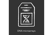 DNA microarray chalk icon