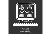 Clinical engineering chalk icon
