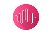 Music rhythm wave pink icon