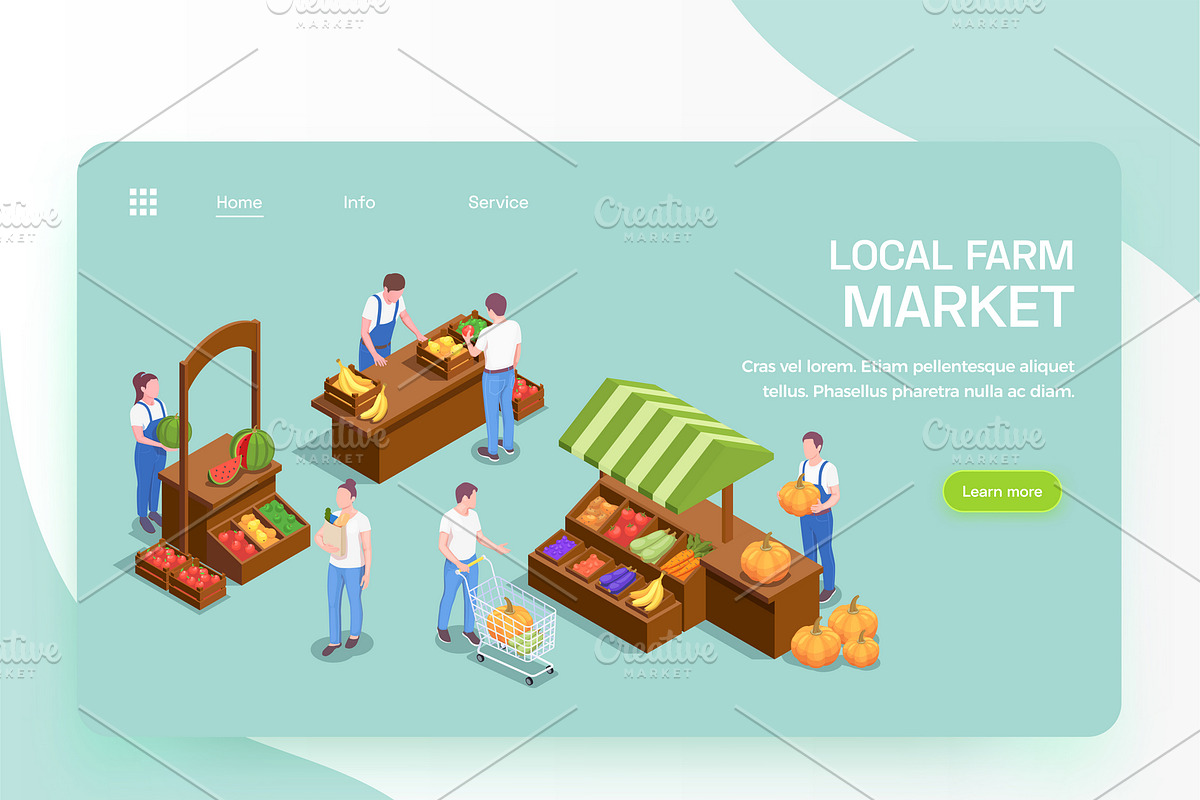 Local farmers market in Illustrations - product preview 8