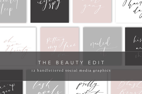 Handlettered Social Media Graphics in Instagram Templates - product preview 1