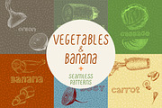 Vegetables: illustrations & patterns