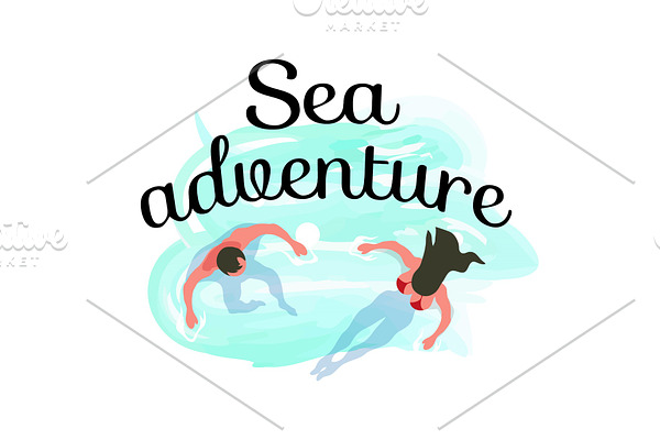 Sea Adventure, Couple Swimming in