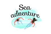 Sea Adventure, Couple Swimming in