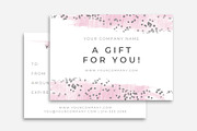 Pink Gift Card Template