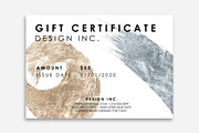 Silver and Gold Gift Card Template