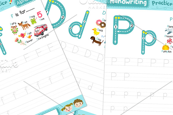 A-Z Letter tracing worksheet + Bonus in Illustrations - product preview 1