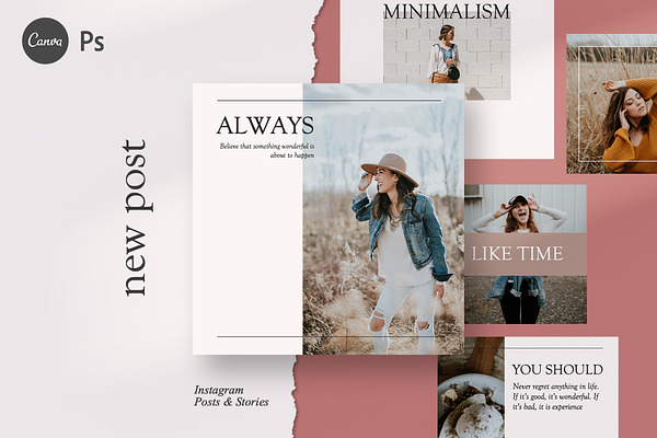 Instagram Template / CANVA+PS