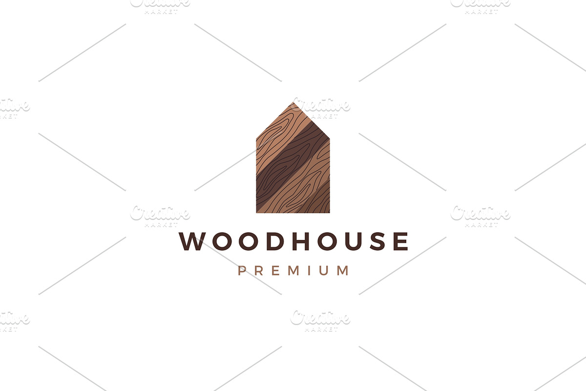 wood house timber panel wall facade in Logo Templates - product preview 8