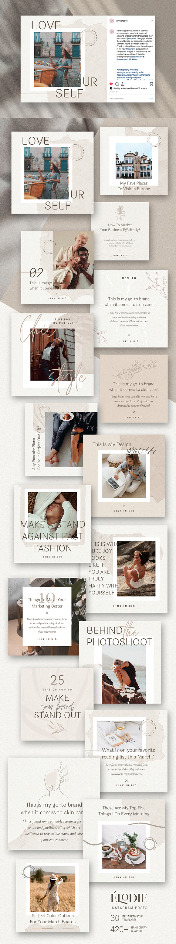 Elodie - Canva Instagram Posts in Instagram Templates - product preview 2