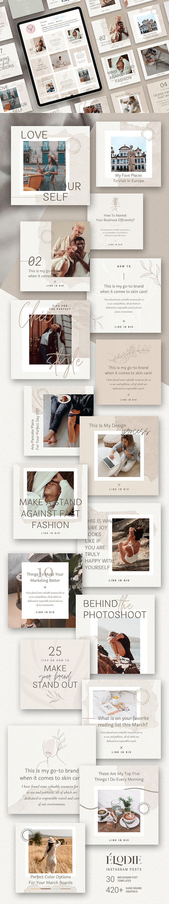 Elodie - Canva Instagram Posts in Instagram Templates - product preview 3