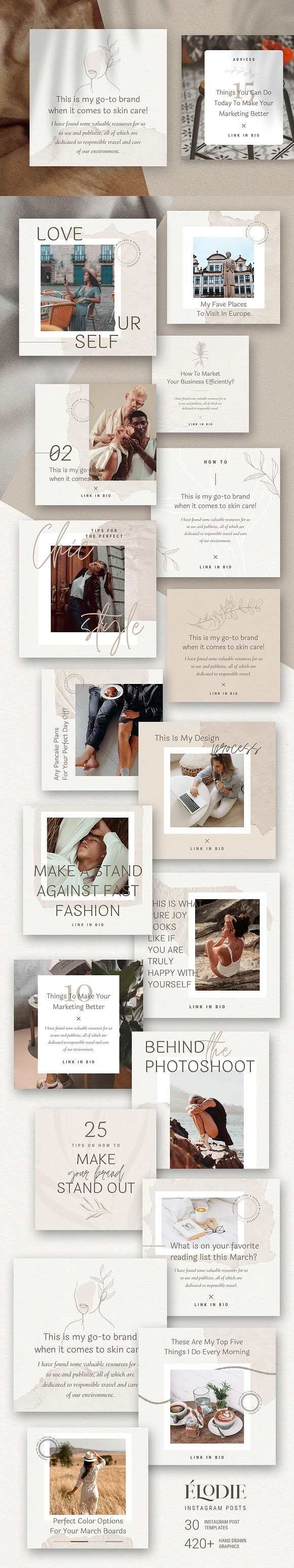 Elodie - Canva Instagram Posts in Instagram Templates - product preview 5