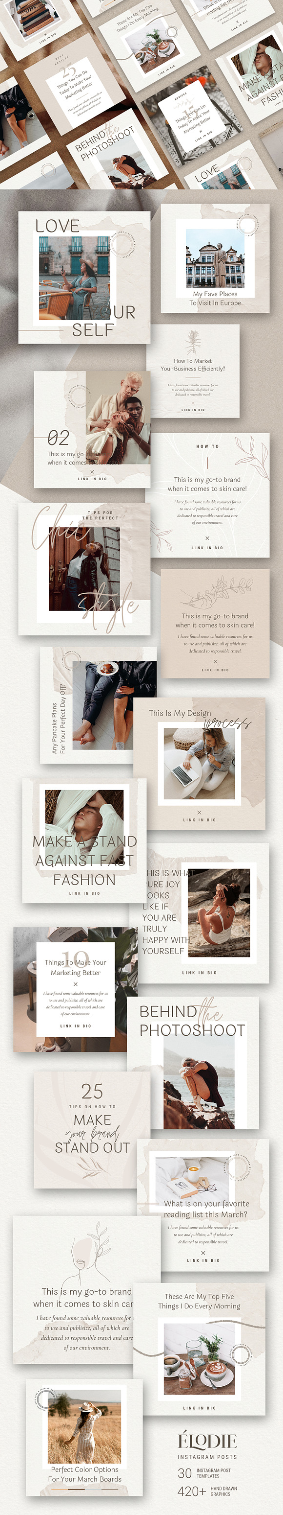 Elodie - Canva Instagram Posts in Instagram Templates - product preview 6