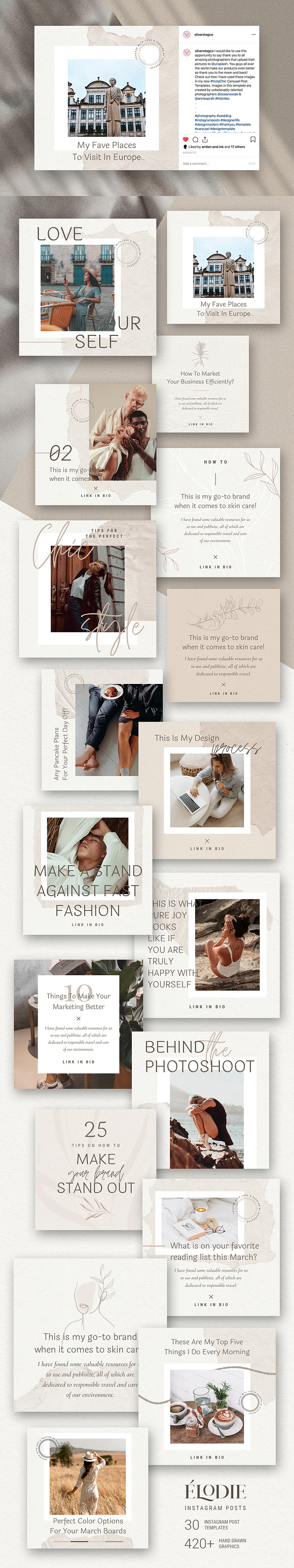 Elodie - Canva Instagram Posts in Instagram Templates - product preview 7