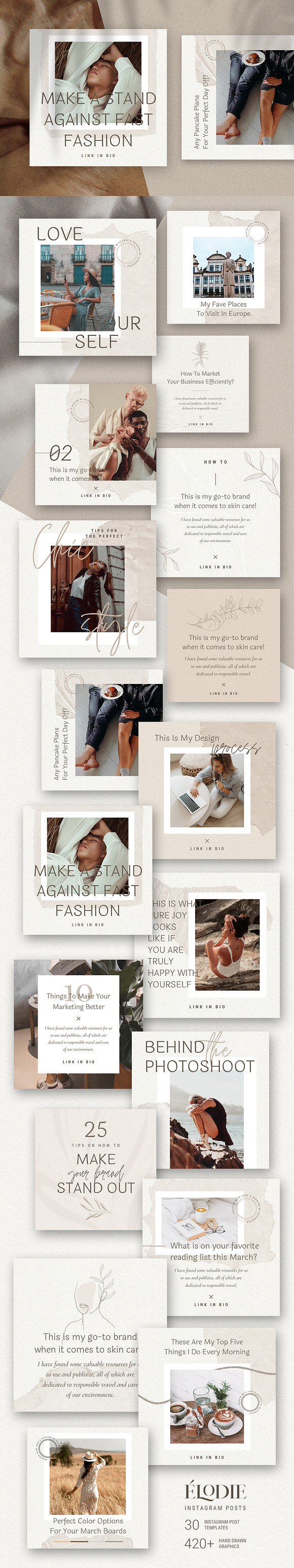 Elodie - Canva Instagram Posts in Instagram Templates - product preview 8
