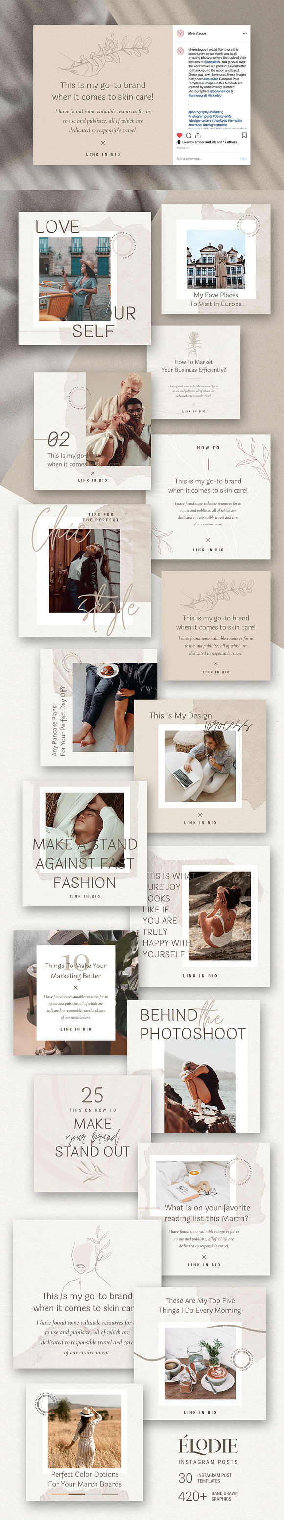 Elodie - Canva Instagram Posts in Instagram Templates - product preview 9