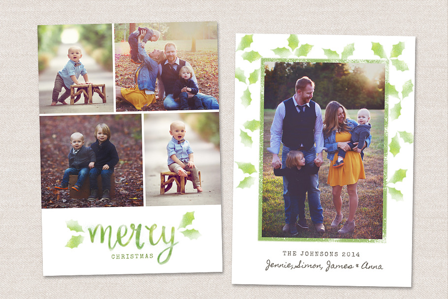 Christmas Card Template CC053 in Card Templates - product preview 8
