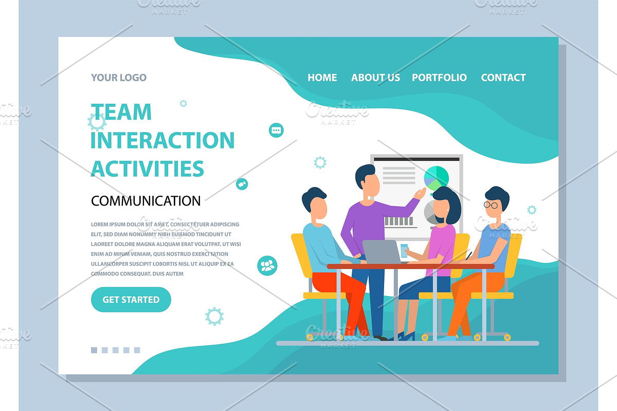 Team Interaction Activity People in Illustrations - product preview 8