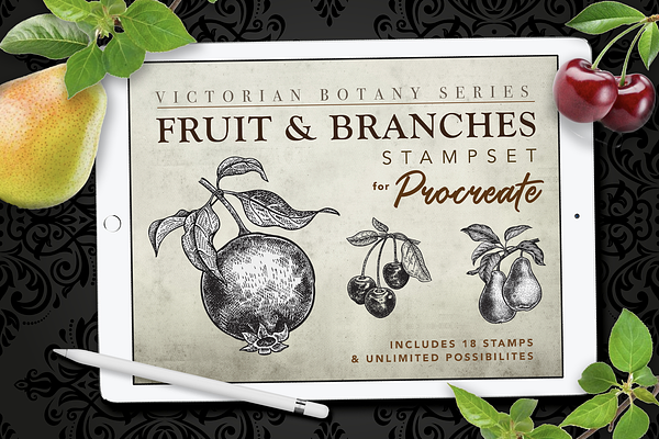 Procreate Fruit & Branch Stampset